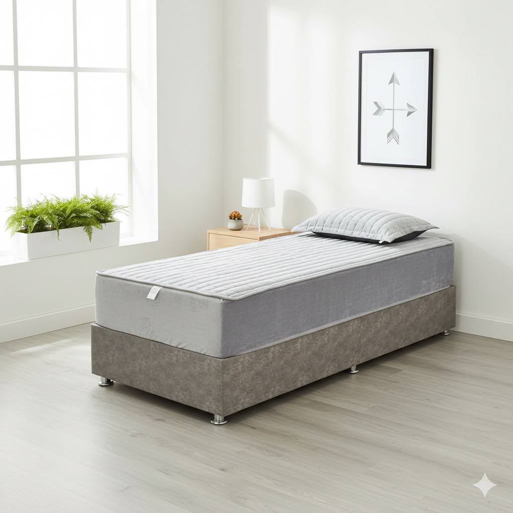 کاور تشک مخمل کشدار مدل صبا یکنفره 2 تکه سایز 90*200 سانتیمتر