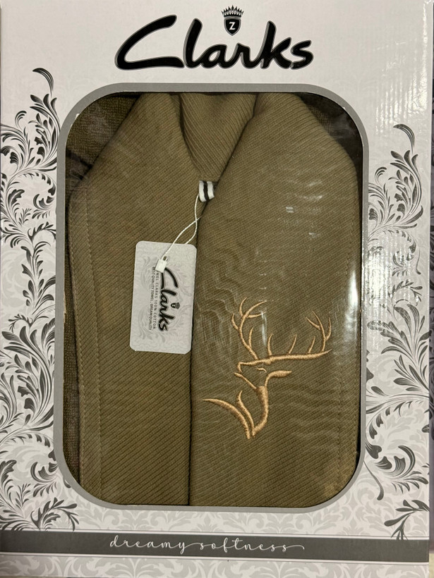 حوله پالتویی مدل CLARKS طرح گلدوزی سایز L