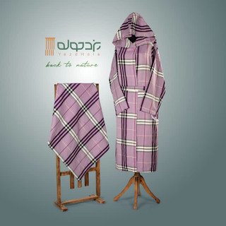حوله تنپوش نخی سنتی یزدی صادراتی طرح چهارخونه فلورا سایز XL (سایز 135 سانتیمتر)