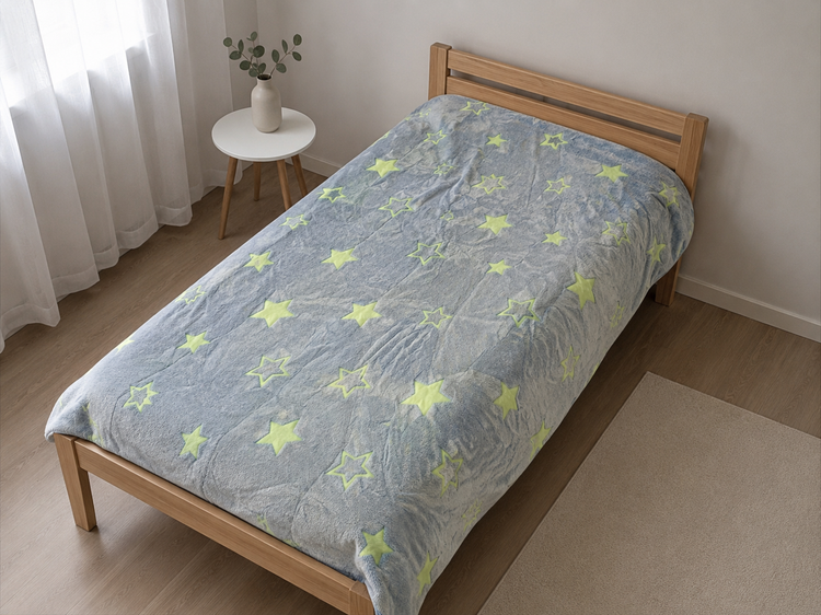پتو مسافرتی SleepLine یک نفره طرح کودک و نوجوان مدل شبرنگ سایز ١۵0*٢00 سانتی متر