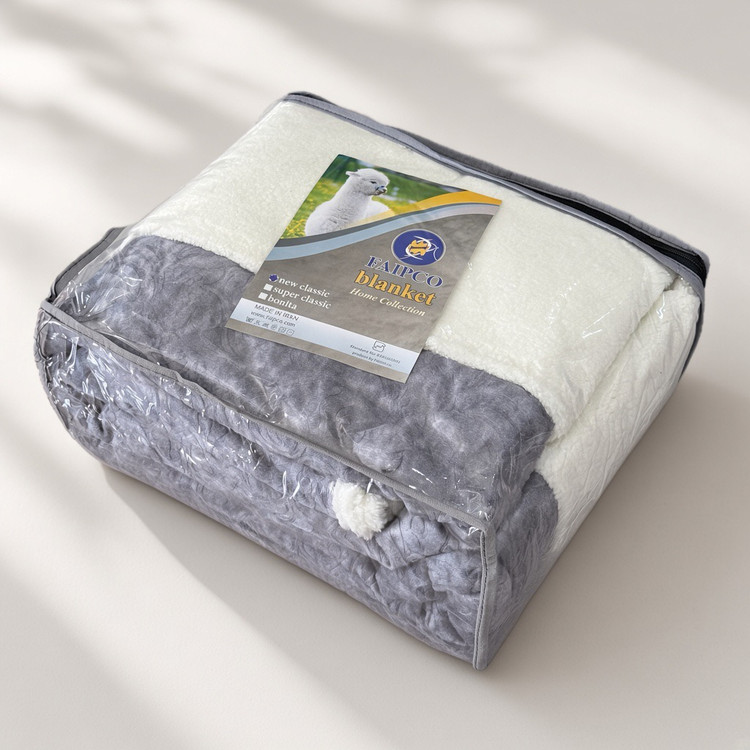 پتو یک نفره فایپکو مدل New Sheep سایز 150×200 سانتی متر